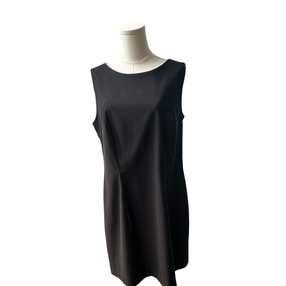 ILVA Dress Black Sleeveless Shift Dress Size 14